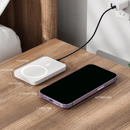 XMWUS 5000Mah Magnetic Portable Powerbank - Magsafe Case Compatible Compact Travel Charger, Wireless Charging for Iphone 12-18 Series, Cool Gift for Him (Teen Boy, Men, Adults), Gifts for Him