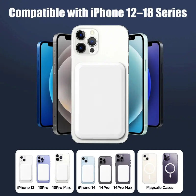 XMWUS 5000Mah Magnetic Portable Powerbank - Magsafe Case Compatible Compact Travel Charger, Wireless Charging for Iphone 12-18 Series, Cool Gift for Him (Teen Boy, Men, Adults), Gifts for Him